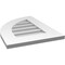 Ekena Millwork Quarter Round Top Left Surface Mount PVC Gable Vent w/ 3-1/2"W x 1"P Standard Frame, 16"W x 22"H GVPQL16X2201SN - alternate 2